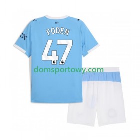 Koszulka Manchester City Phil Foden 47 Dziecięcy Domowe Koszulki Piłkarskie 2025-2026 Krótki Rękaw